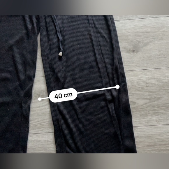 Zara, Black Ribbed Two-Piece Set Black, Top, Size:M, Pants:size:S - Picture 10 of 12